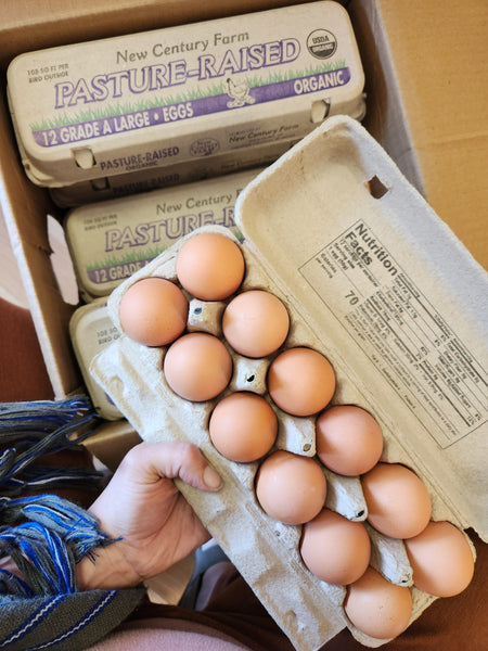 Pasture-Raised Organic Eggs - New Century Farm - Shullsburg, WI