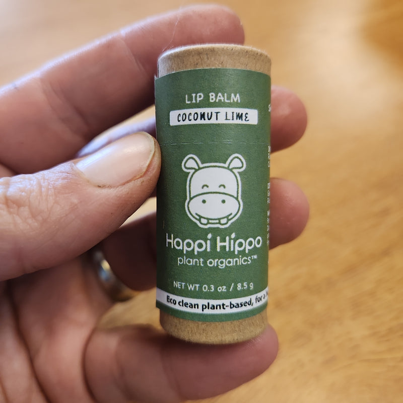 Happi Hippo Plant Organics eco-friendly lip balm.