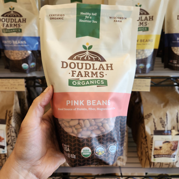 Doudlah Farms Organics Pink Beans - grown in Evansville, WI - 1 lb