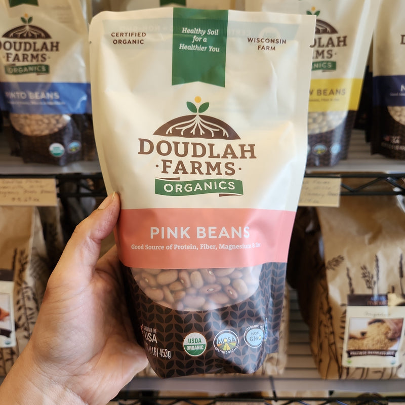 Doudlah Farms Organics Pink Beans - grown in Evansville, WI - 1 lb