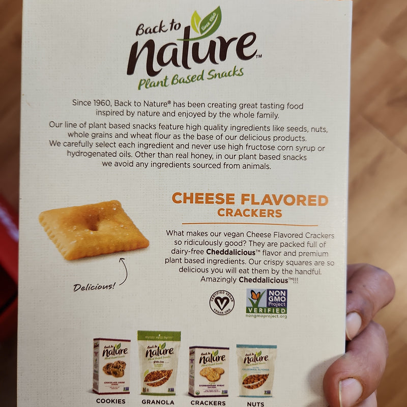 Back to Nature Cheddalicious Vegan Cheese Flavored Crackers - 6 oz