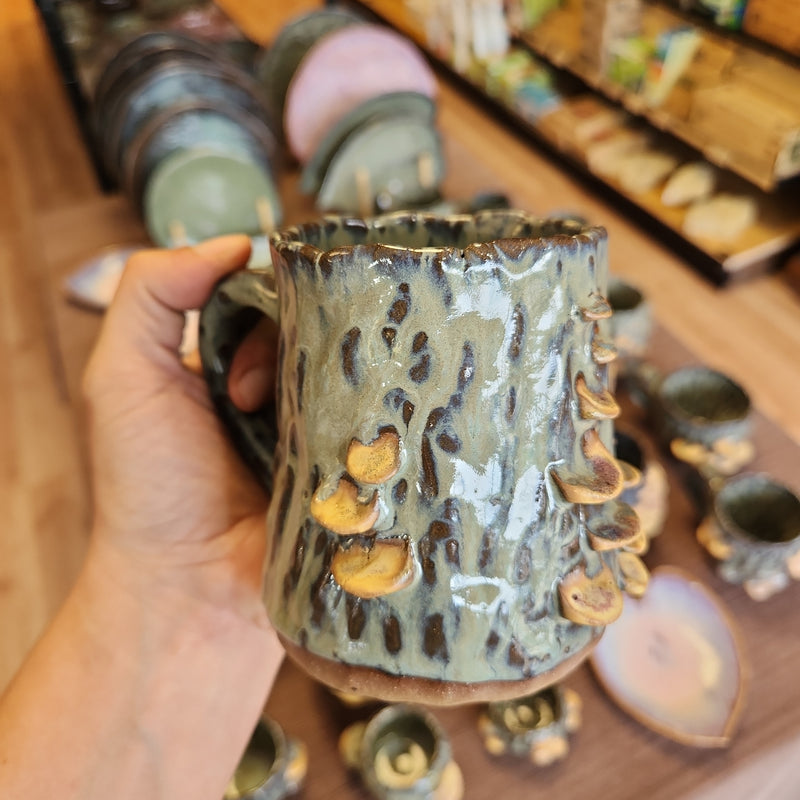 Fungus Handbuilt Pottery Mug