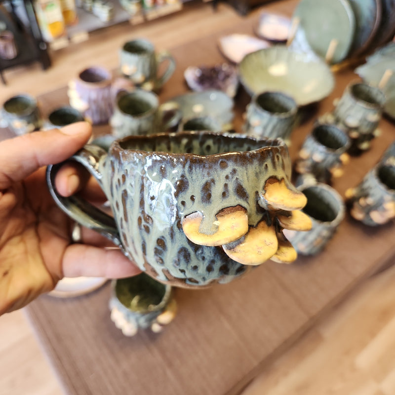 Fungus Handbuilt Pottery Mug