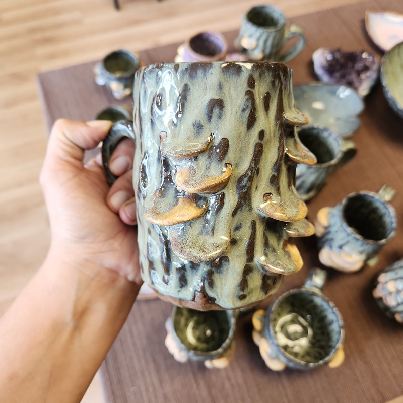 Fungus Handbuilt Pottery Mug