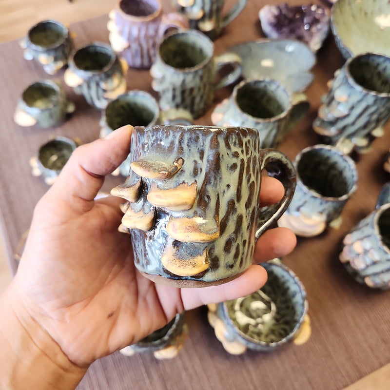 Fungus Handbuilt Pottery Mug