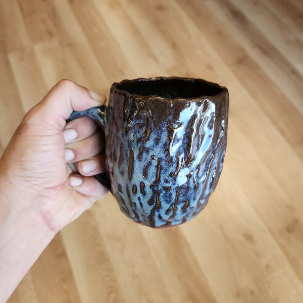 Large Tree Trunk Pottery Mug