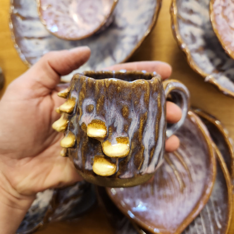 Fungus Handbuilt Pottery Mug