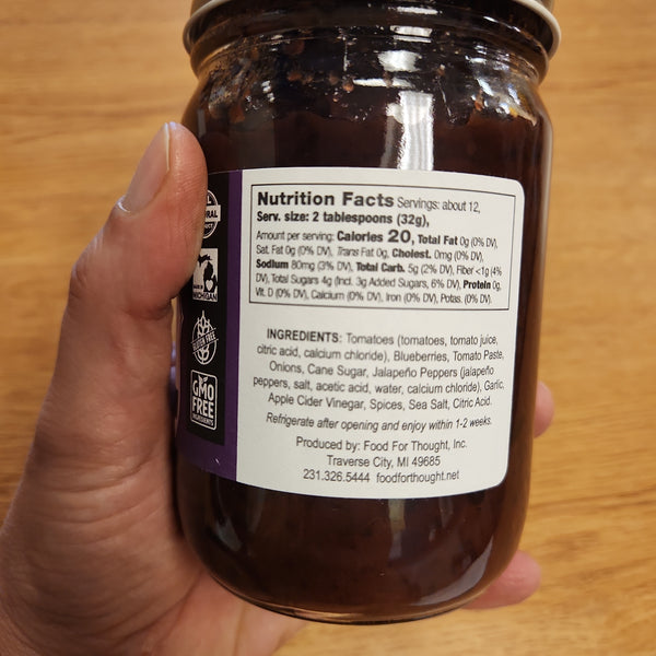 Medium Blueberry Salsa - Food For Thought - 13 oz.