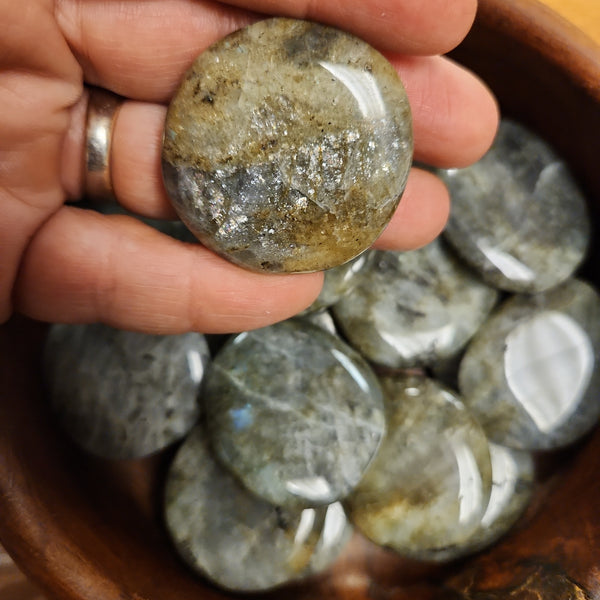 Ethical Labradorite Palm Gemstones, 1 ea.