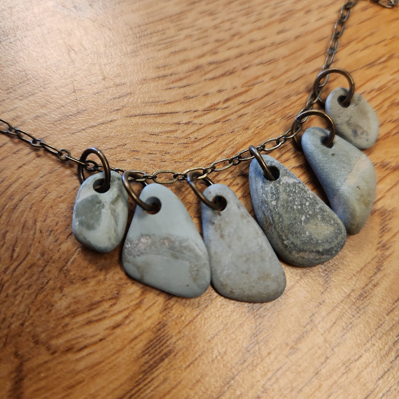 Rhythm Stone Necklace - Lake Michigan Stones