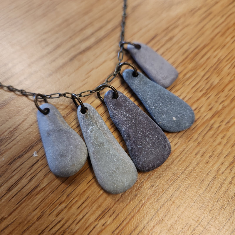 Rhythm Stone Necklace - Lake Michigan Stones