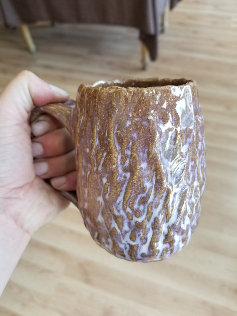 Extra Large Tree Trunk Pottery Mug