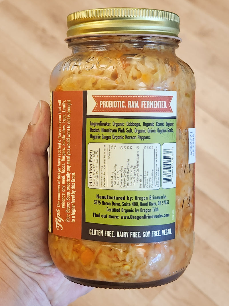 Oregon Brineworks Fermented Spicy Sauerkraut - 25 oz