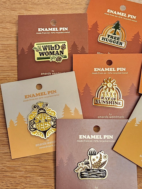 Enamel Pins by Amanda Weedmark - Various Styles