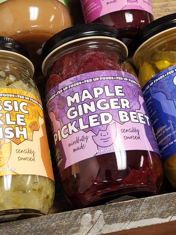 Fed Up Foods - Maple Ginger Pickled Beet - 16 oz - Stevens Point, Wisconsin