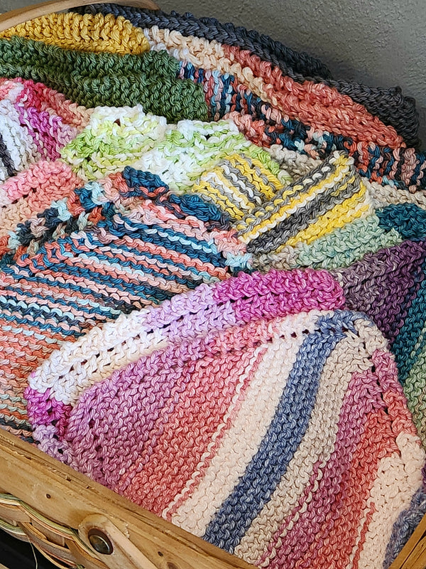 Hand Knit Wash Cloth - Made In Beloit - 100% Cotton - Each