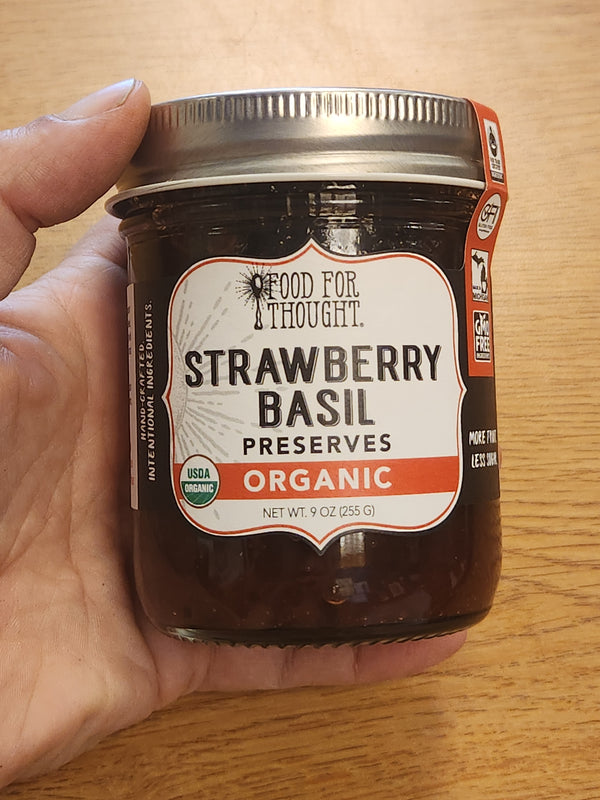 Strawberry Basil Preserves - Food For Thought - 9 oz.