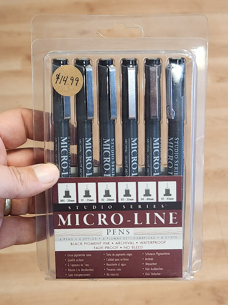 Studio Series Micro-Line Pens - 6 pens - Peter Pauper's Press