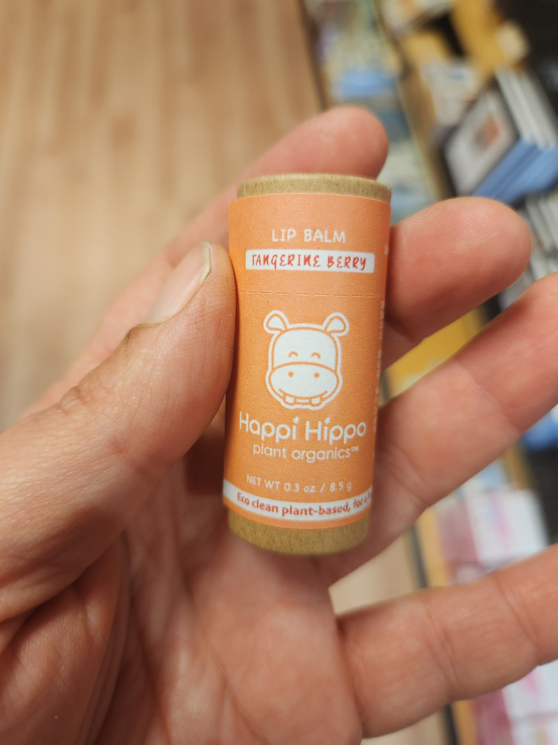 Happi Hippo Plant Organics eco-friendly lip balm.