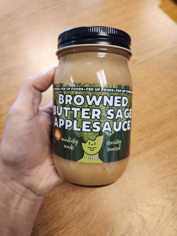 Fed Up Foods - Browned Butter Sage Applesauce - 16 oz - Stevens Point, Wisconsin