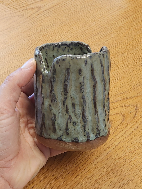 Artist's Brush Cup - Handbuilt Pottery by Jenny Hoople of Authentic Arts