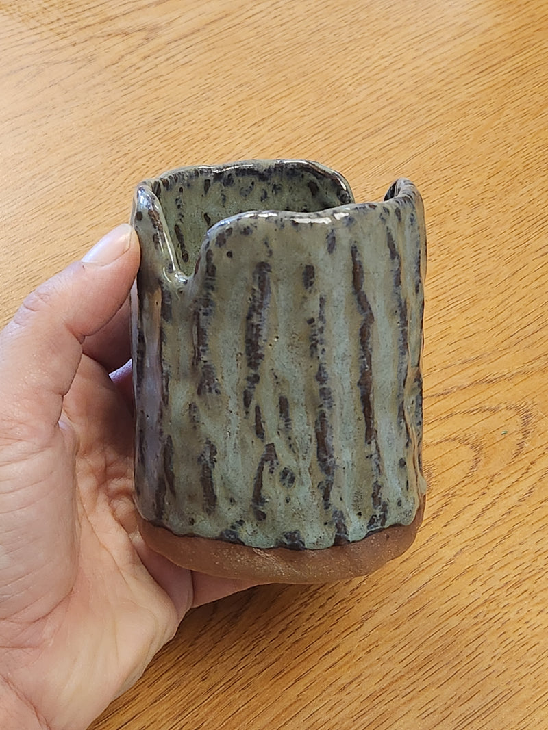 Artist's Brush Cup - Handbuilt Pottery by Jenny Hoople of Authentic Arts