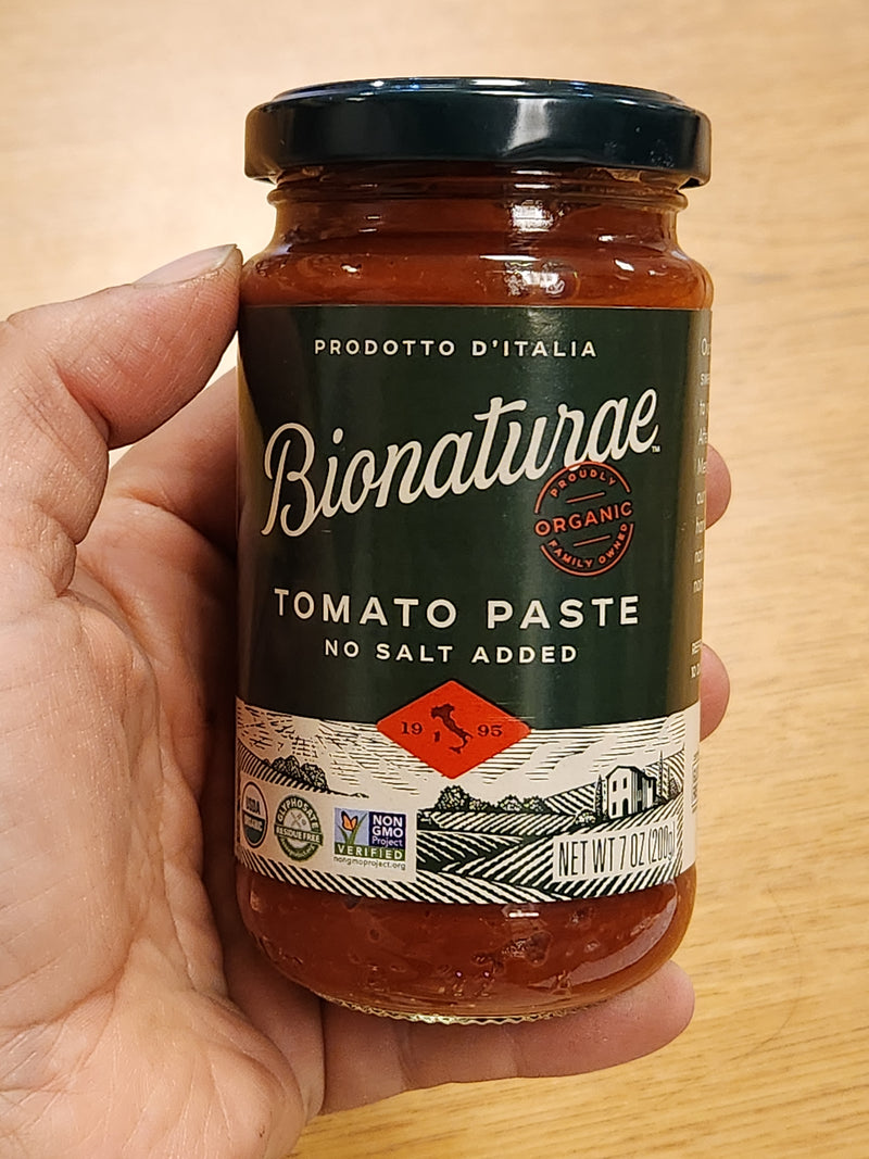 Bionaturae Organic Tomato Paste in 7oz Glass Jars
