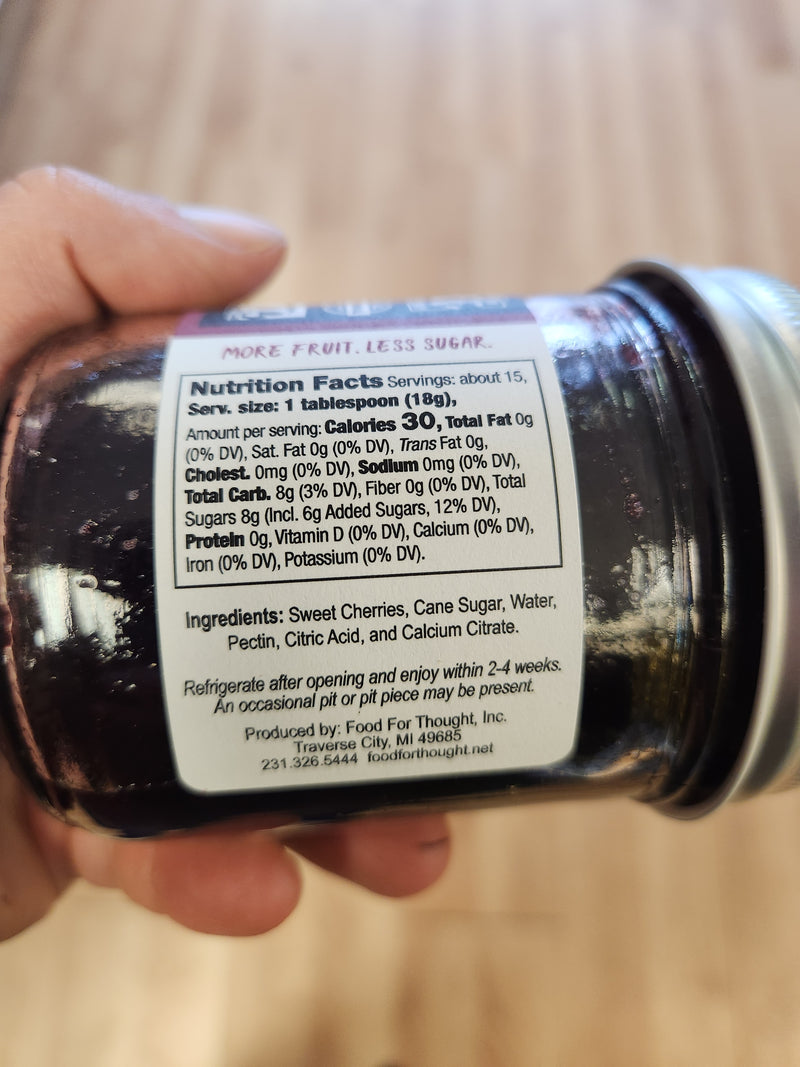 Black Cherry Preserves - Food For Thought - 8.5 oz.