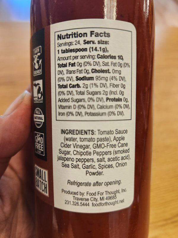 Spicy Chipotle Ketchup - Food For Thought - 12 fl oz