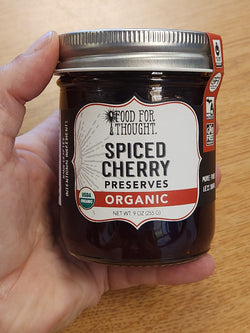 Organic Spiced Cherry Preserves - Food For Thought - Made in Michigan - 9 oz.