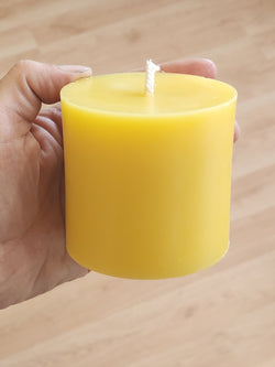 Wisconsin Beeswax 3" Round Pillar Candle - Koehler’s Honey Bee Farm