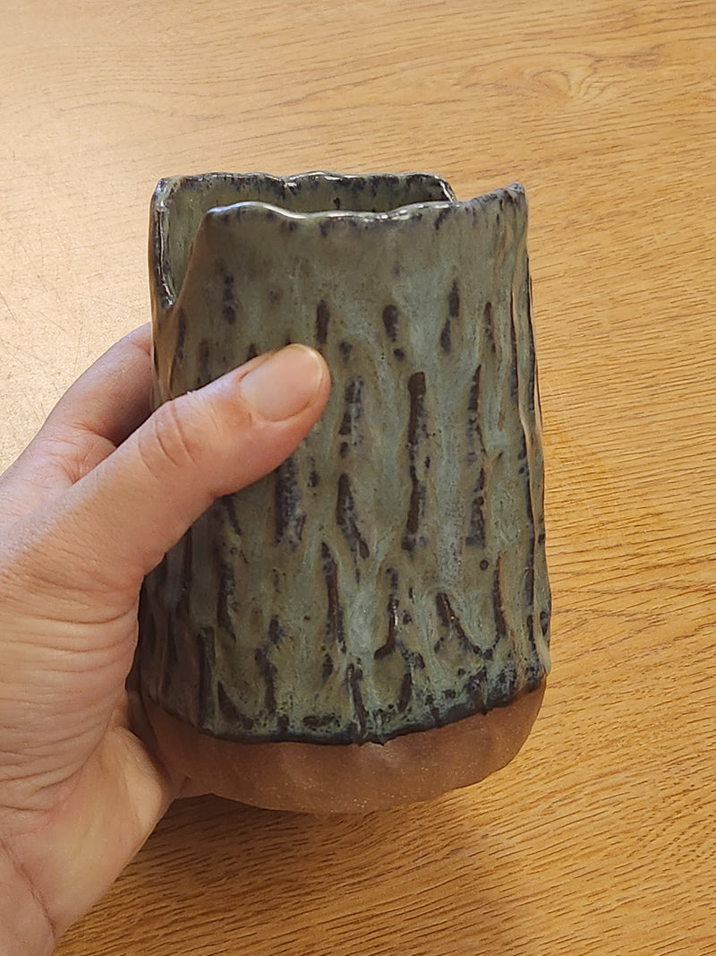 Artist's Brush Cup - Handbuilt Pottery by Jenny Hoople of Authentic Arts