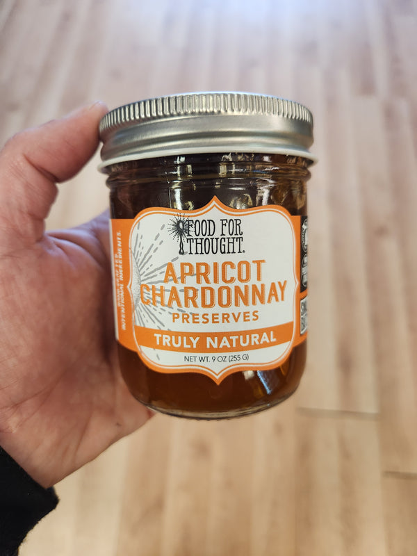 Apricot Chardonnay Preserves - Food For Thought - 8.5 oz.