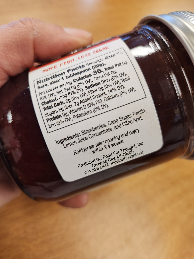 Strawberry Preserves - Food For Thought - 8.5 oz.