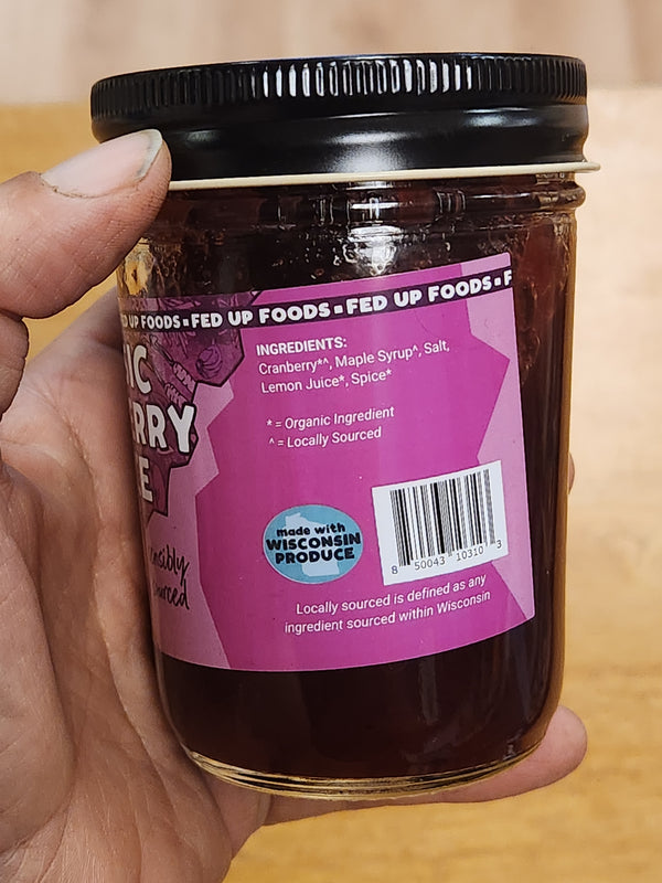 Fed Up Foods - Classic Cranberry Sauce - 8 oz - Stevens Point, Wisconsin