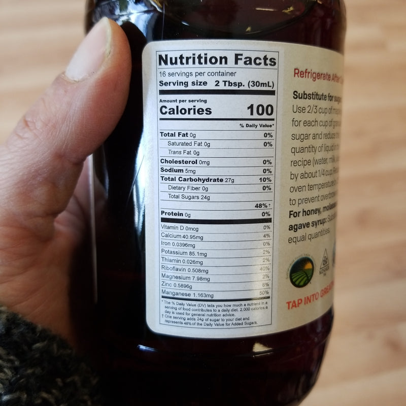 Organic Maple Syrup - Dark Robust Flavor - Maple Valley Cooperative - Cashton, Wisconsin