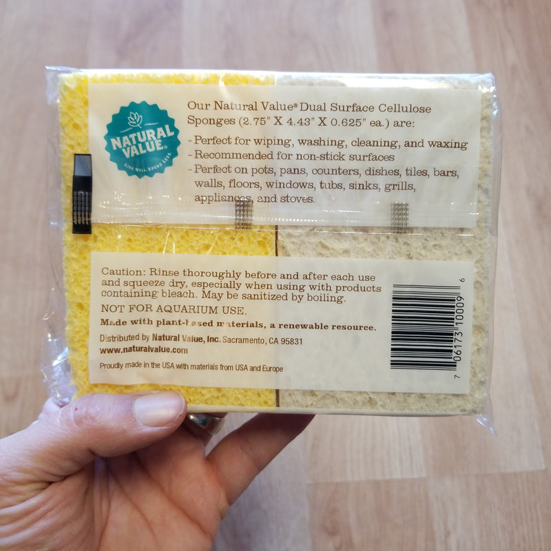 Natural Value - Dual Surface Cellulose Sponge