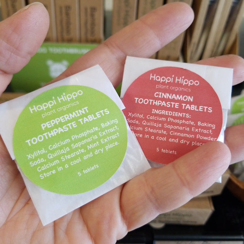 Natural Toothpaste Tablets - Happi Hippo Plant Organics