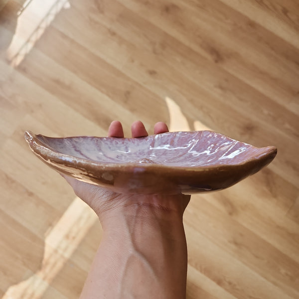 Gourd Pottery Bowl in Blush Glaze - Authentic Arts Pottery