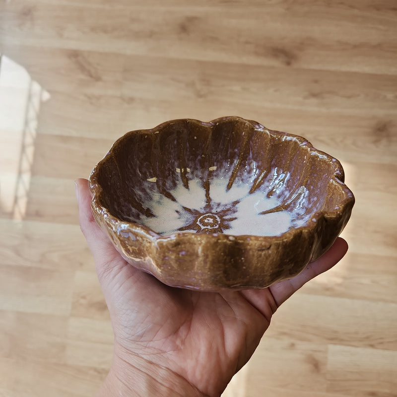 Gourd Pottery Bowl in Blush Glaze - Authentic Arts Pottery