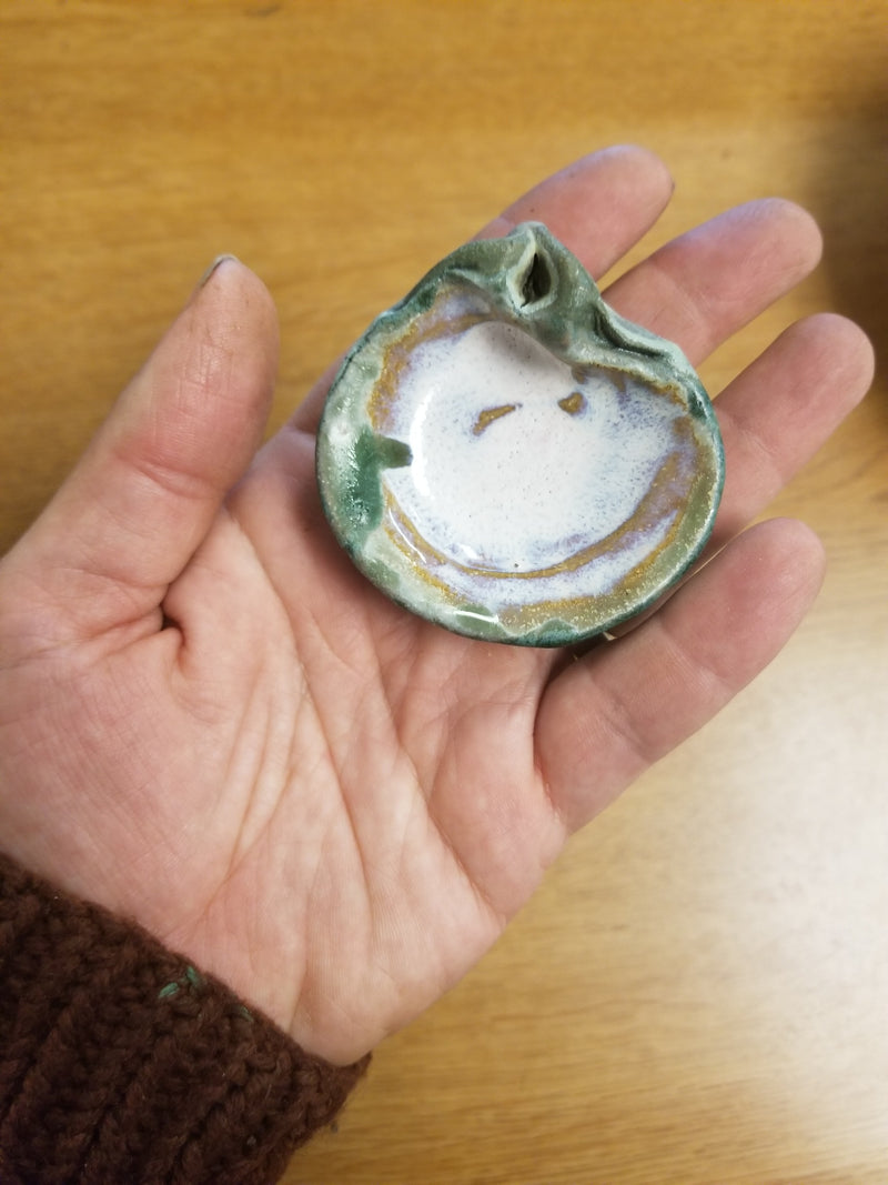 Ceramic Mussel Shell Trinket Dish