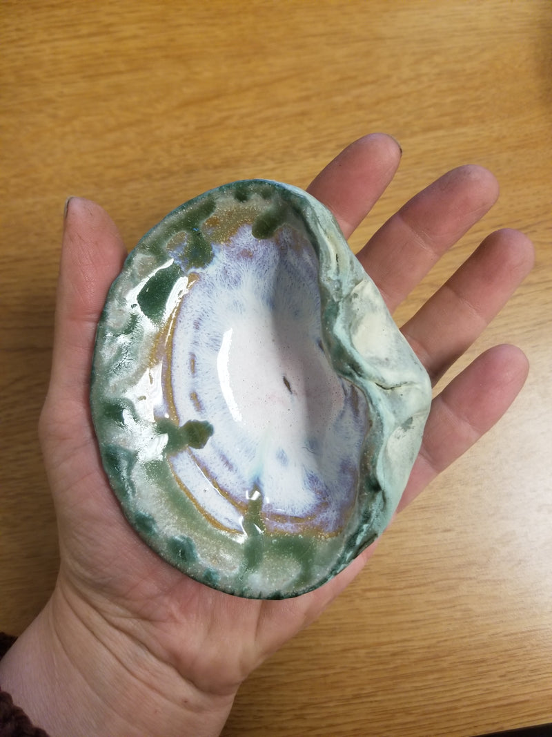 Ceramic Mussel Shell Trinket Dish