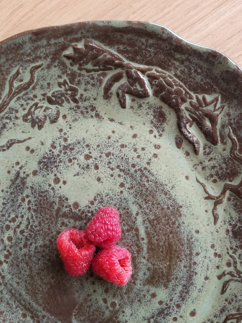 Bunnies and Foxes Pottery Plate