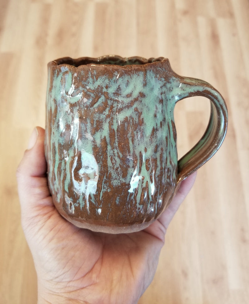 Tree Trunk Pottery Mug