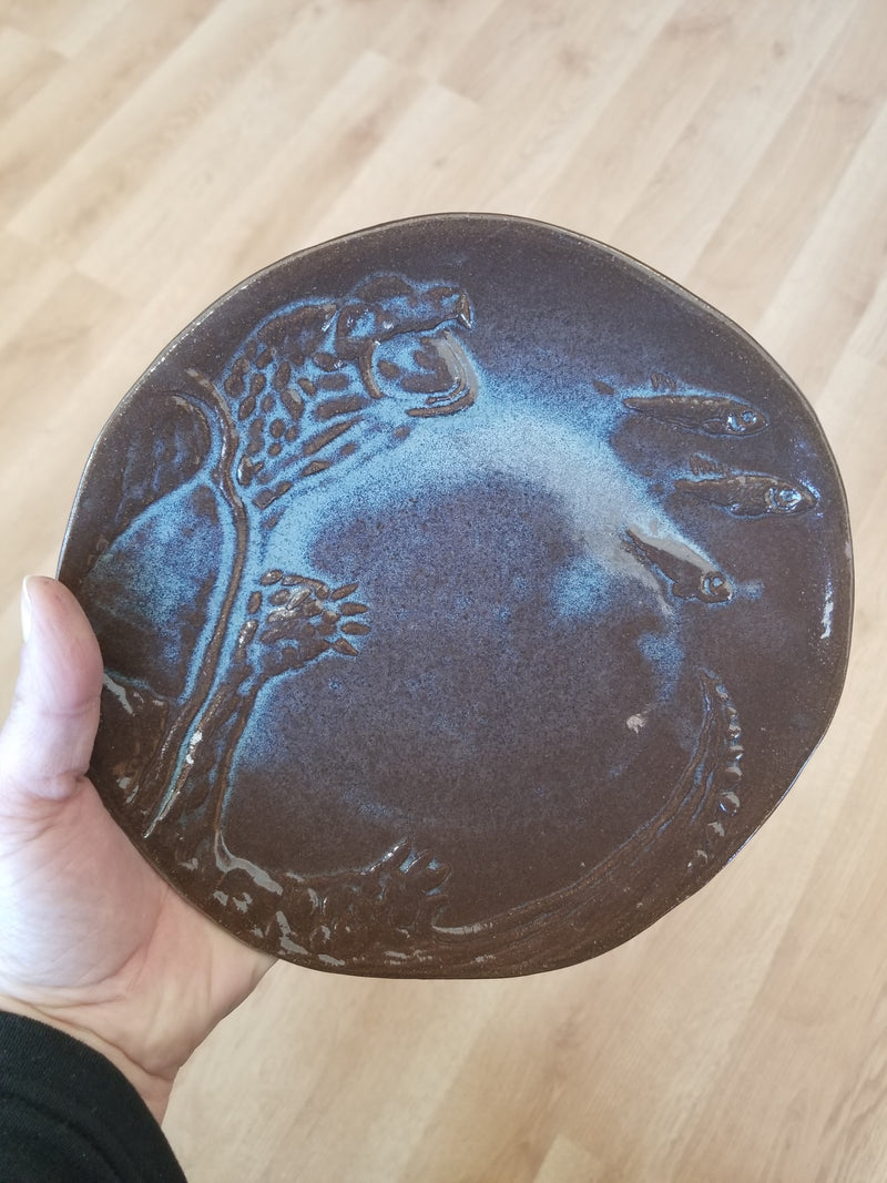 Snapping Turtle Pottery Plate