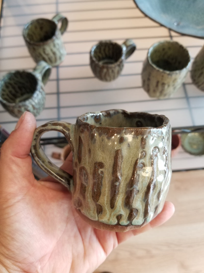 Tree Trunk Pottery Mug