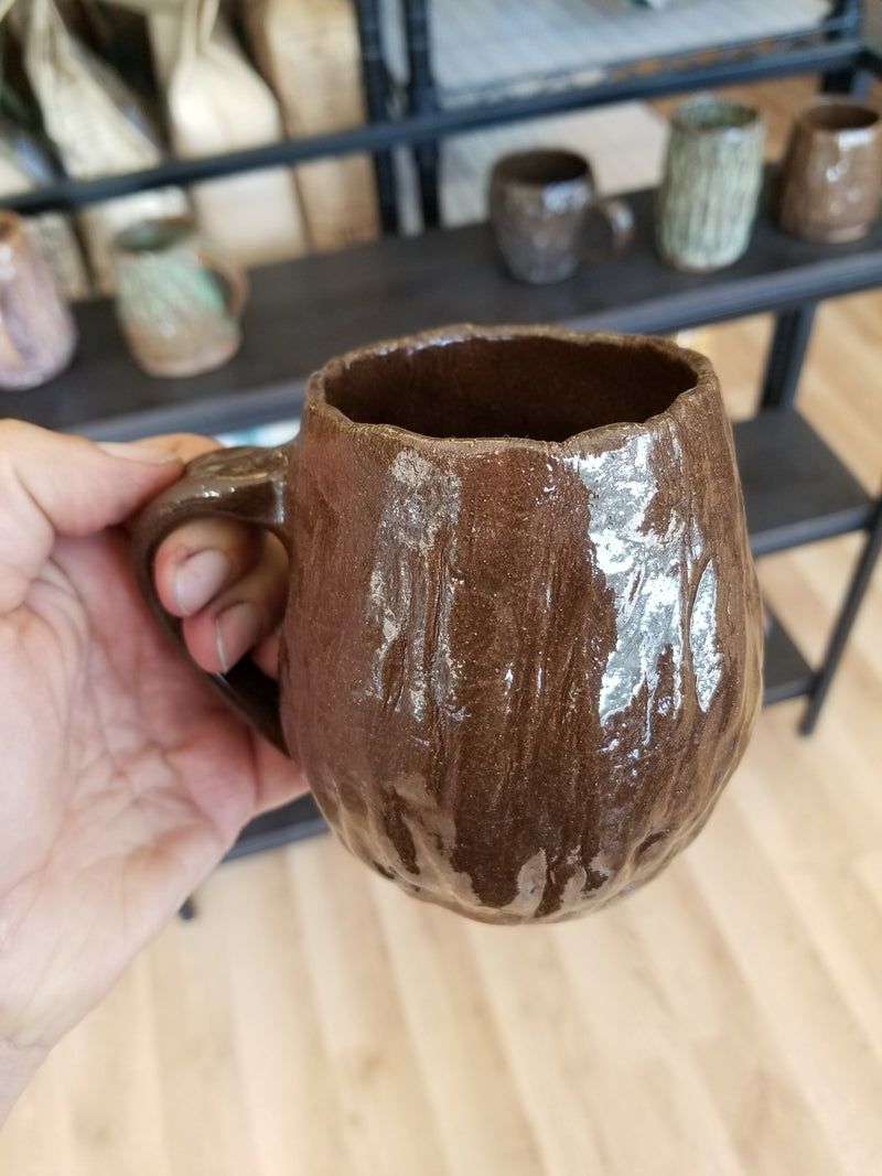 Tree Trunk Pottery Mug