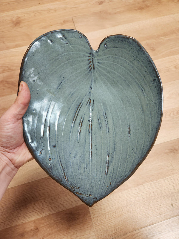 Hosta Leaf Pottery Platter