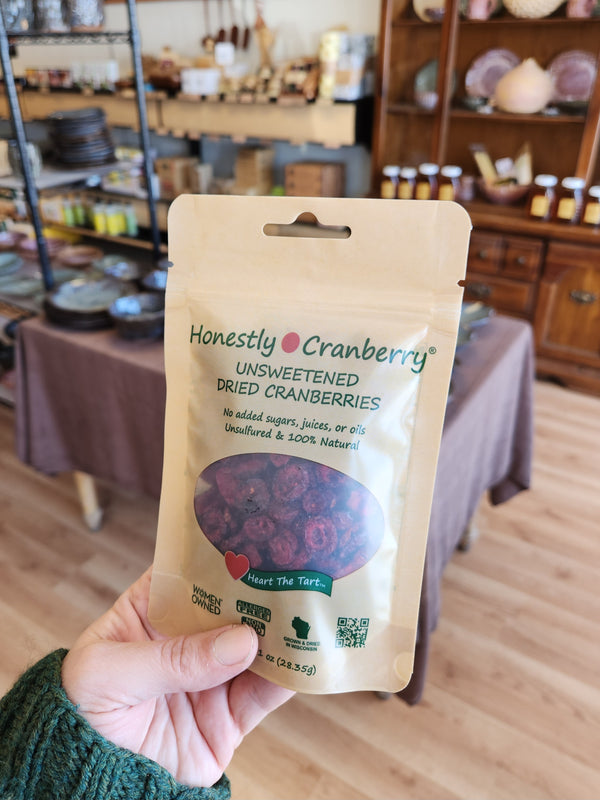 Unsweetened Dried Cranberries - Honestly Cranberry - Wisconsin Grown and Dried