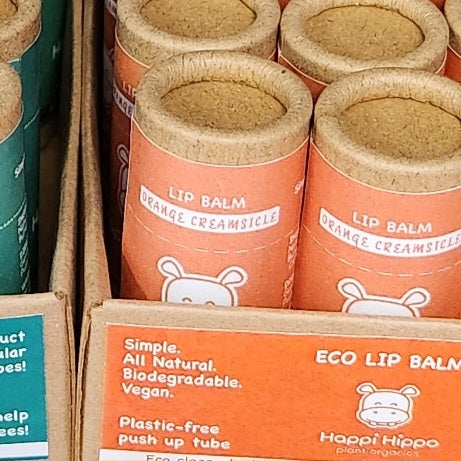 Happi Hippo Plant Organics eco-friendly lip balm.